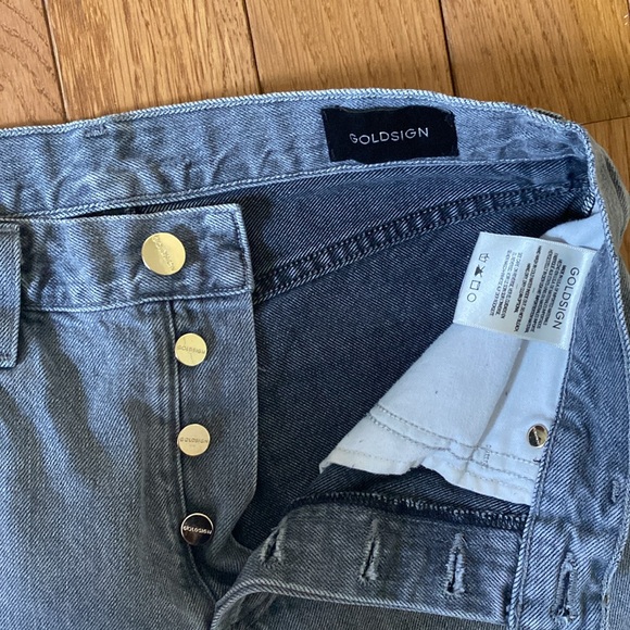 Goldsign The Relaxed Straight Mid-Rise Milton Grey Jeans Size 25 - Picture 5 of 7